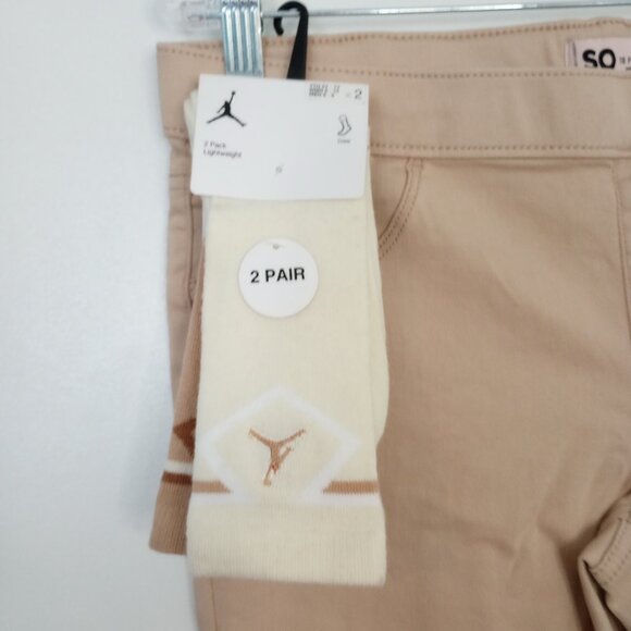 SO Beige Ultimate Girls Jeggings Size 18 Plus with Socks Bundle - Picture 9 of 11